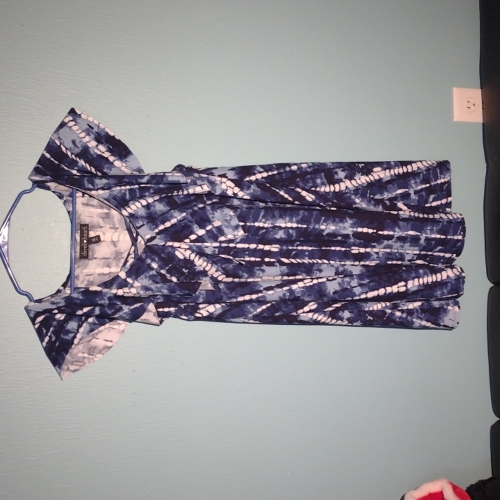 Blue and white cute dress